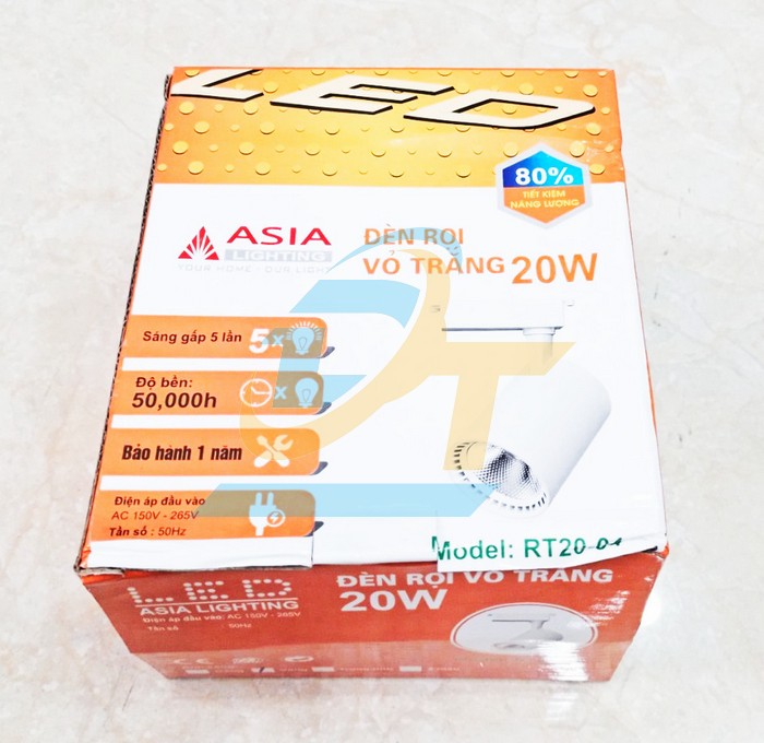Đ&egrave;n rọi ray vỏ trắng 20W &aacute;nh s&aacute;ng v&agrave;ng Asia RT20-V-04  ASIA | Gi&aacute; rẻ nhất - C&ocirc;ng Ty TNHH Thương Mại Dịch Vụ Đạt T&acirc;m