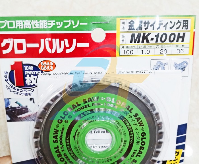 Lưỡi cưa đĩa hợp kim cắt inox 100x1.0x20x36 Global Saw MK-100H  GLOBAL-SAW | Gi&aacute; rẻ nhất - C&ocirc;ng Ty TNHH Thương Mại Dịch Vụ Đạt T&acirc;m