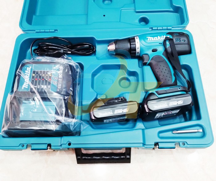 M&aacute;y khoan vặn v&iacute;t d&ugrave;ng pin 18V Makita DDF453SYE (K&egrave;m 2 pin 1.5Ah + 1 Sạc)  Makita | Gi&aacute; rẻ nhất - C&ocirc;ng Ty TNHH Thương Mại Dịch Vụ Đạt T&acirc;m