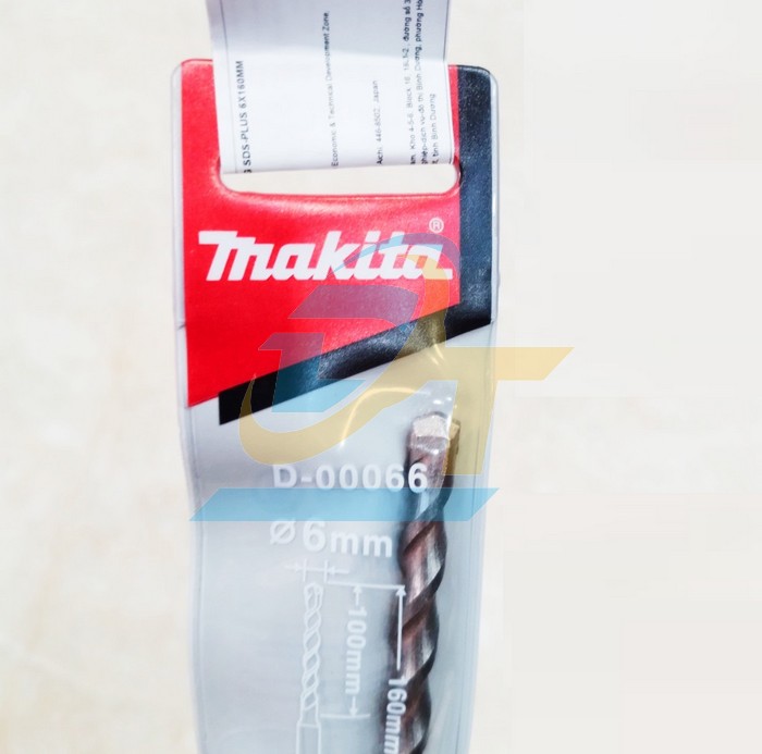 Mũi khoan b&ecirc; t&ocirc;ng chu&ocirc;i g&agrave;i 6x160mm Makita D-00066  Makita | Gi&aacute; rẻ nhất - C&ocirc;ng Ty TNHH Thương Mại Dịch Vụ Đạt T&acirc;m