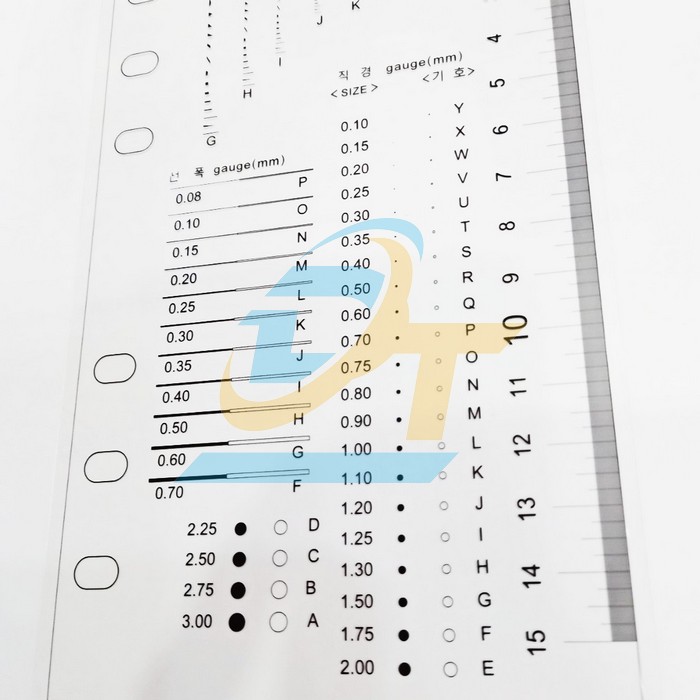 Thẻ đo lường (Film gauge) trong suốt ti&ecirc;u chuẩn Visual Inspection Standard  Korea | Gi&aacute; rẻ nhất - C&ocirc;ng Ty TNHH Thương Mại Dịch Vụ Đạt T&acirc;m