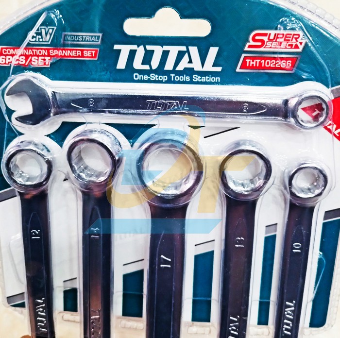 Bộ cờ l&ecirc; v&ograve;ng miệng 6 chi tiết 8-17mm Total THT102266  Total | Gi&aacute; rẻ nhất - C&ocirc;ng Ty TNHH Thương Mại Dịch Vụ Đạt T&acirc;m