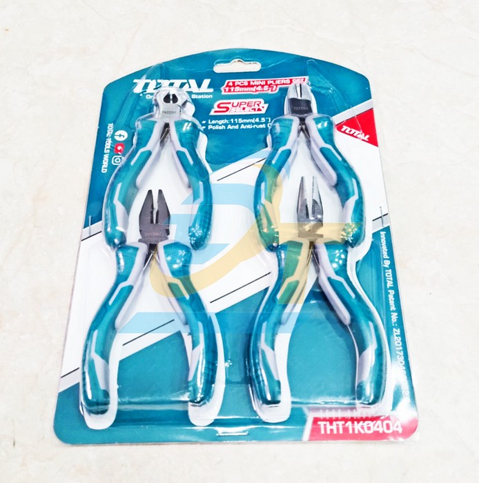 Bộ k&igrave;m mini đa năng 4 chi tiết 4.5" Total THT1K0404  Total | Gi&aacute; rẻ nhất - C&ocirc;ng Ty TNHH Thương Mại Dịch Vụ Đạt T&acirc;m