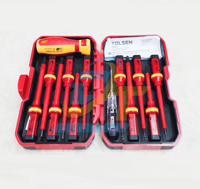 Bộ v&iacute;t c&aacute;ch điện 1000V 13 chi tiết Tolsen 38016  Tolsen | Gi&aacute; rẻ nhất - C&ocirc;ng Ty TNHH Thương Mại Dịch Vụ Đạt T&acirc;m