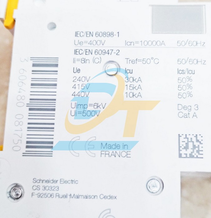 Cầu dao tự động MCB Acti9 3P 63A 10kA Schneider A9F84363 A9F84363 SCHNEIDER | Gi&aacute; rẻ nhất - C&ocirc;ng Ty TNHH Thương Mại Dịch Vụ Đạt T&acirc;m