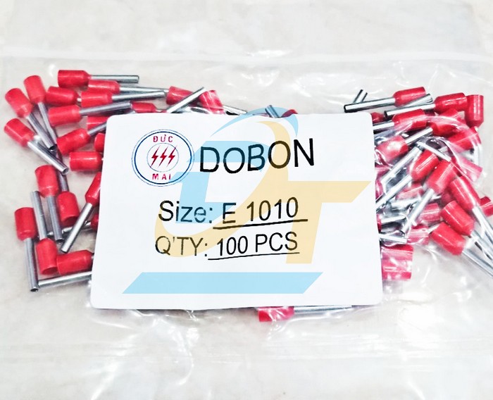 Đầu cos pin rỗng Dobon E1010 (Tiết diện c&aacute;p 1.0mm2)  DOBON | Gi&aacute; rẻ nhất - C&ocirc;ng Ty TNHH Thương Mại Dịch Vụ Đạt T&acirc;m