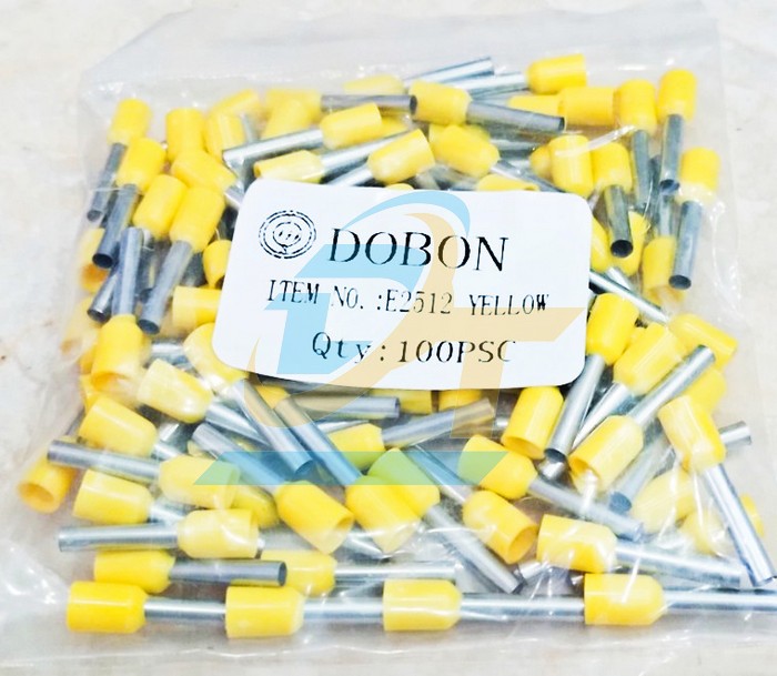 Đầu cos pin rỗng Dobon E2512 (Tiết diện c&aacute;p 2.5mm2)  DOBON | Gi&aacute; rẻ nhất - C&ocirc;ng Ty TNHH Thương Mại Dịch Vụ Đạt T&acirc;m