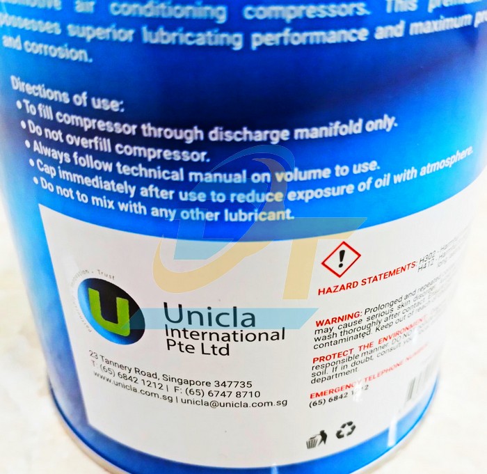 Dầu lạnh Zep Oil R134A Unicla 1L - M&agrave;u xanh  UNICLA | Gi&aacute; rẻ nhất - C&ocirc;ng Ty TNHH Thương Mại Dịch Vụ Đạt T&acirc;m