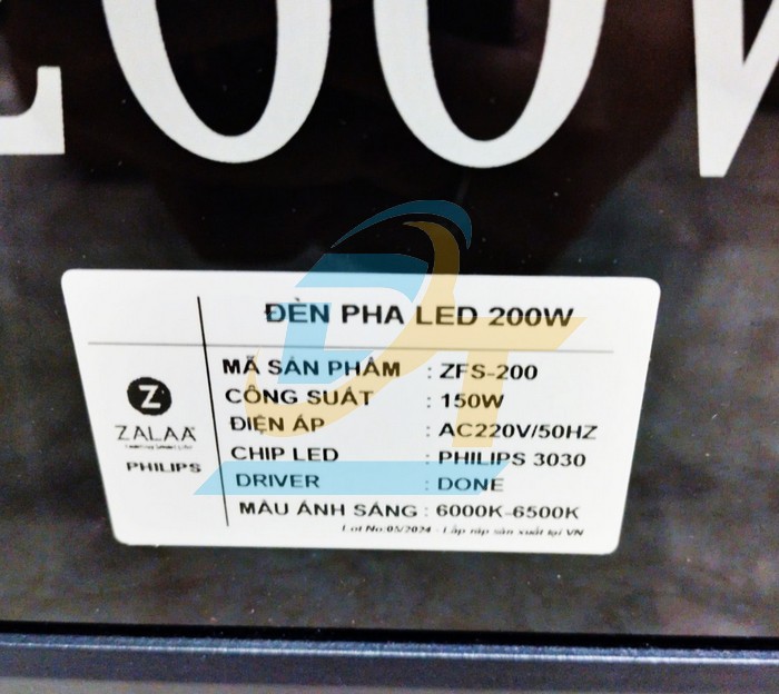 Đ&egrave;n Led pha 200W 220V 6500K Zalaa ZFS-200  ZALAA | Gi&aacute; rẻ nhất - C&ocirc;ng Ty TNHH Thương Mại Dịch Vụ Đạt T&acirc;m