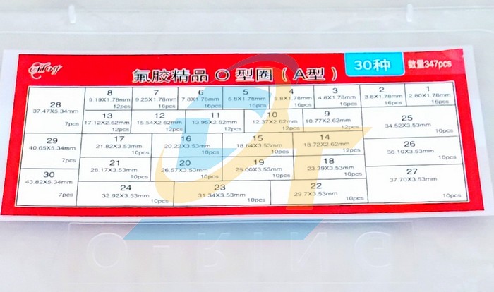 Hộp O-Ring Kit Viton 30 size Type-A  China | Gi&aacute; rẻ nhất - C&ocirc;ng Ty TNHH Thương Mại Dịch Vụ Đạt T&acirc;m