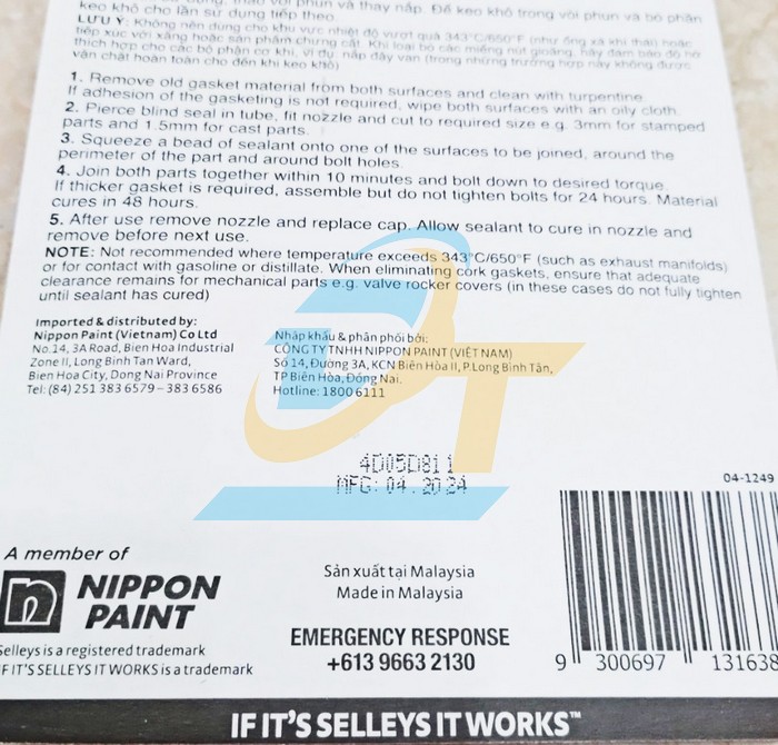 Keo thế ron x&aacute;m Selleys High-temp RTV Silicone 32gr  Selleys | Gi&aacute; rẻ nhất - C&ocirc;ng Ty TNHH Thương Mại Dịch Vụ Đạt T&acirc;m