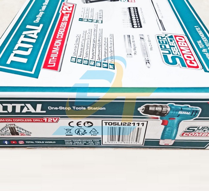 M&aacute;y khoan d&ugrave;ng pin 12V Total TOSLI22111 (K&egrave;m 2 Pin + 1 Sạc)  Total | Gi&aacute; rẻ nhất - C&ocirc;ng Ty TNHH Thương Mại Dịch Vụ Đạt T&acirc;m