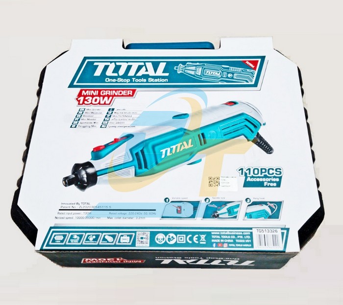 M&aacute;y m&agrave;i khu&ocirc;n mini 3.2mm 130W Total TG513326  Total | Gi&aacute; rẻ nhất - C&ocirc;ng Ty TNHH Thương Mại Dịch Vụ Đạt T&acirc;m