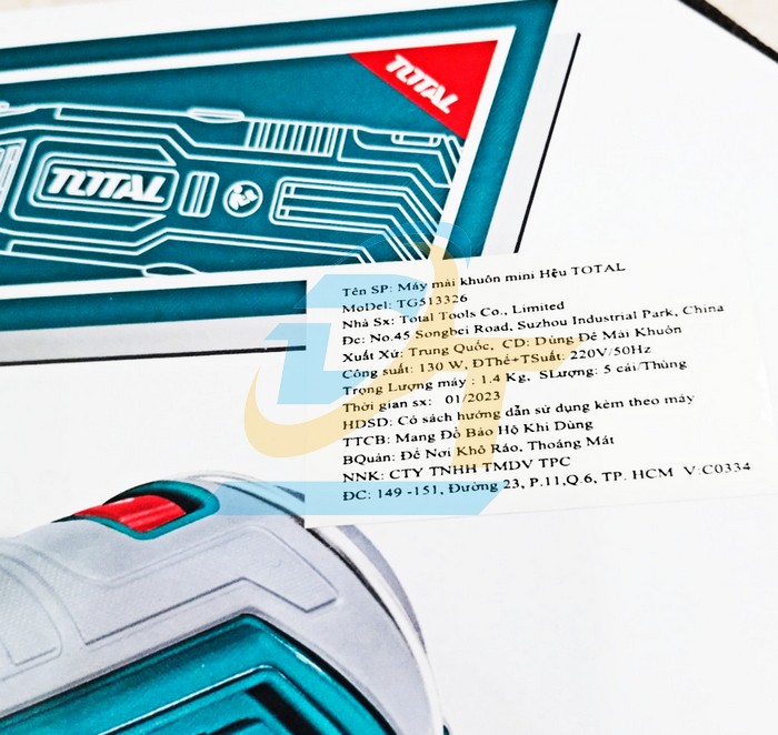 M&aacute;y m&agrave;i khu&ocirc;n mini 3.2mm 130W Total TG513326  Total | Gi&aacute; rẻ nhất - C&ocirc;ng Ty TNHH Thương Mại Dịch Vụ Đạt T&acirc;m