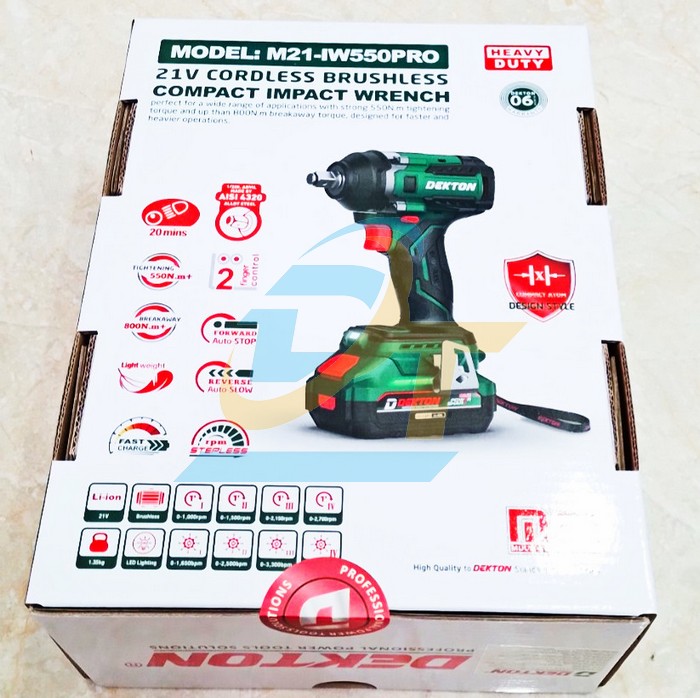 M&aacute;y siết bu l&ocirc;ng d&ugrave;ng pin 21V Dekton M21-IW550PRO (Kh&ocirc;ng bao gồm pin sạc)  DEKTON | Gi&aacute; rẻ nhất - C&ocirc;ng Ty TNHH Thương Mại Dịch Vụ Đạt T&acirc;m