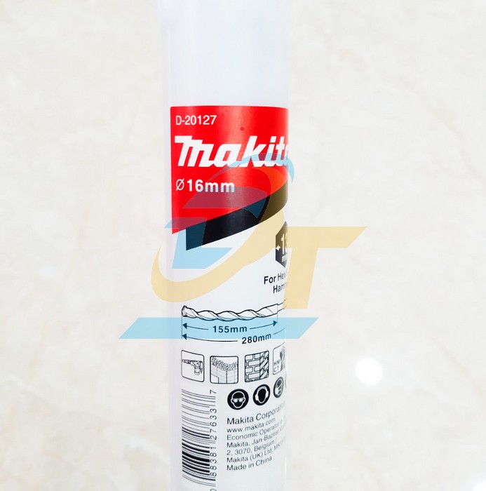 Mũi khoan b&ecirc; t&ocirc;ng chu&ocirc;i lục gi&aacute;c 16x280mm Makita D-20127  Makita | Gi&aacute; rẻ nhất - C&ocirc;ng Ty TNHH Thương Mại Dịch Vụ Đạt T&acirc;m