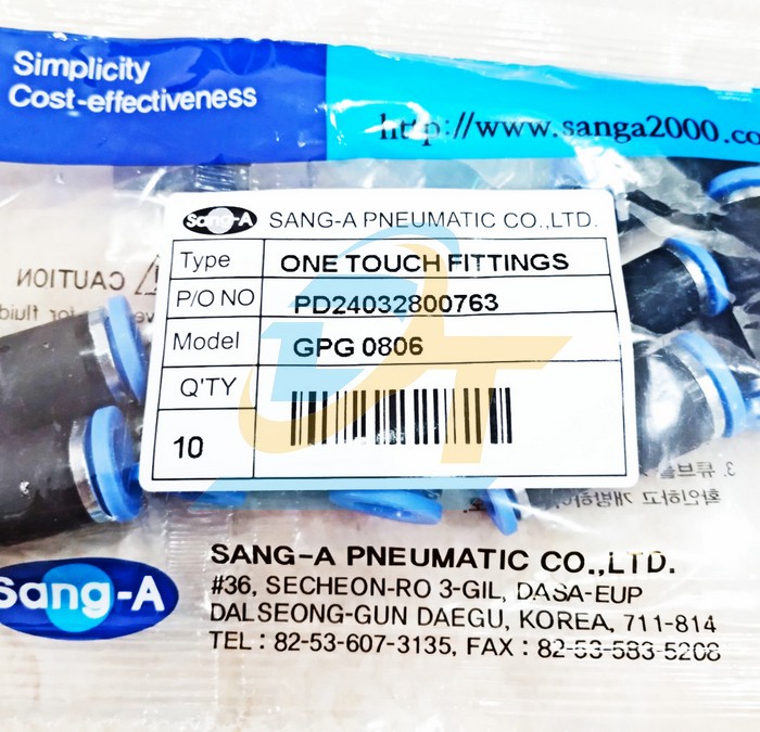 Nối hơi giảm 8-6mm Sang-A GPG0806  SANG-A | Gi&aacute; rẻ nhất - C&ocirc;ng Ty TNHH Thương Mại Dịch Vụ Đạt T&acirc;m