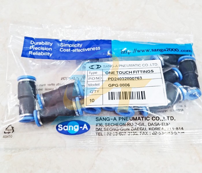 Nối hơi giảm 8-6mm Sang-A GPG0806  SANG-A | Gi&aacute; rẻ nhất - C&ocirc;ng Ty TNHH Thương Mại Dịch Vụ Đạt T&acirc;m