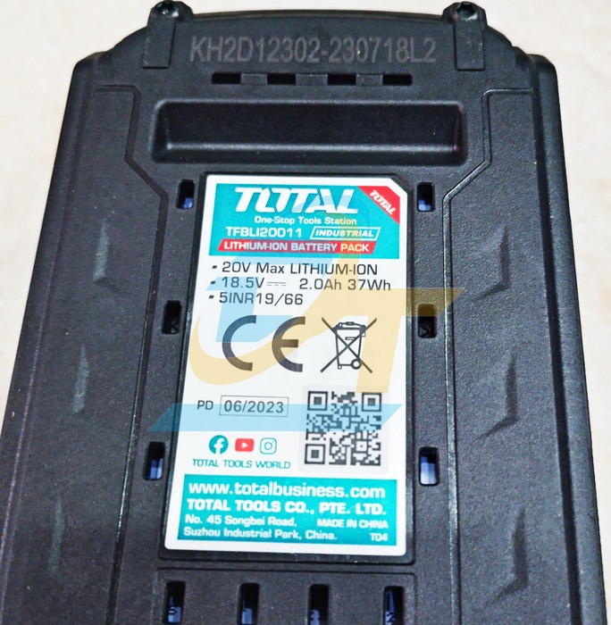 Pin 20V 2.0Ah Li-ion Total TFBLI20011  Total | Gi&aacute; rẻ nhất - C&ocirc;ng Ty TNHH Thương Mại Dịch Vụ Đạt T&acirc;m