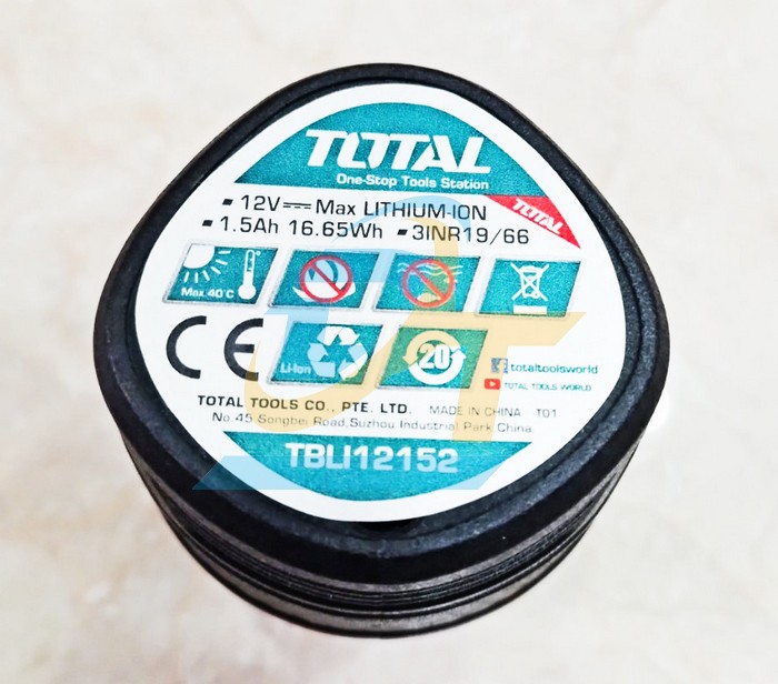 Pin Li-ion 12V 1.5Ah Total TBLI12152 TBLI12152 Total | Gi&aacute; rẻ nhất - C&ocirc;ng Ty TNHH Thương Mại Dịch Vụ Đạt T&acirc;m
