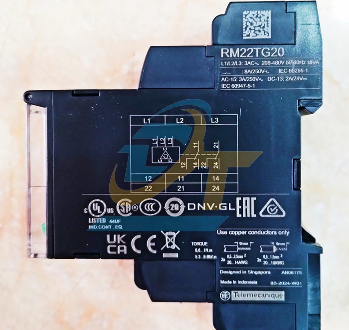 Relay bảo vệ mất pha 3P 208-480V Schneider RM22TG20  SCHNEIDER | Gi&aacute; rẻ nhất - C&ocirc;ng Ty TNHH Thương Mại Dịch Vụ Đạt T&acirc;m