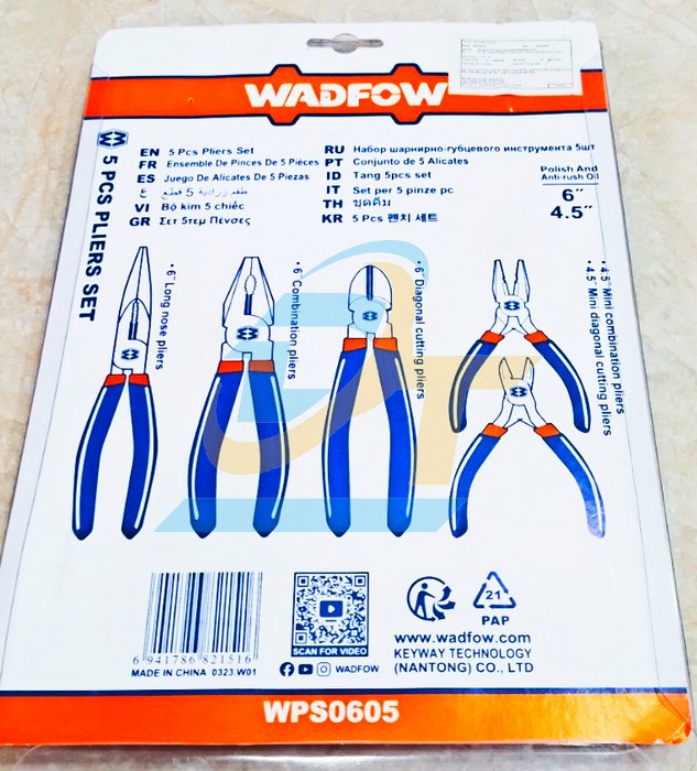 Bộ 5 k&igrave;m 4.5" & 6" Wadfow WPS0605  WADFOW | Gi&aacute; rẻ nhất - C&ocirc;ng Ty TNHH Thương Mại Dịch Vụ Đạt T&acirc;m