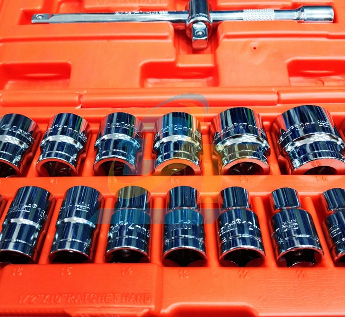 Bộ tu&yacute;p 1/2" 32 chi tiết 8-32mm xi b&oacute;ng Asaki AK-9770 AK-9770 Asaki | Gi&aacute; rẻ nhất - C&ocirc;ng Ty TNHH Thương Mại Dịch Vụ Đạt T&acirc;m