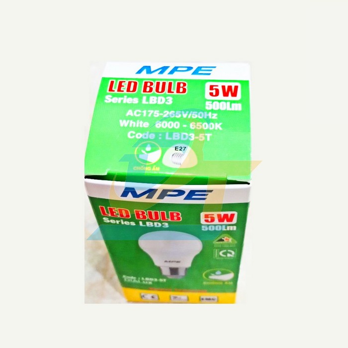B&oacute;ng đ&egrave;n LED Bulb chống ẩm 5W 6500K 175-265V MPE LBD3-5T  MPE | Gi&aacute; rẻ nhất - C&ocirc;ng Ty TNHH Thương Mại Dịch Vụ Đạt T&acirc;m