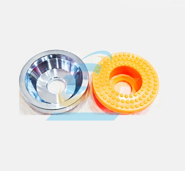 Ch&eacute;n tăng chỉnh mạ kẽm M20 (2 lỗ M12) đế cao su phi 100  VietNam | Gi&aacute; rẻ nhất - C&ocirc;ng Ty TNHH Thương Mại Dịch Vụ Đạt T&acirc;m