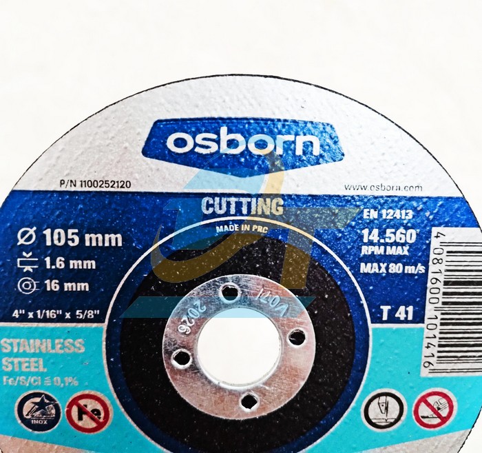 Đ&aacute; cắt AS 46 T INOX-BF Osborn 105x1.6x16mm  OSBORN | Gi&aacute; rẻ nhất - C&ocirc;ng Ty TNHH Thương Mại Dịch Vụ Đạt T&acirc;m