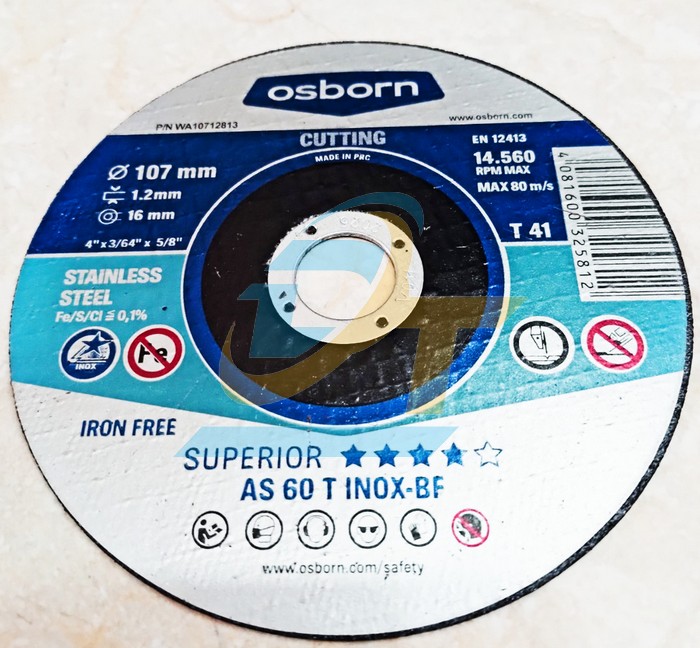Đ&aacute; cắt AS 60 T INOX-BF Osborn 107x1.2x16mm  OSBORN | Gi&aacute; rẻ nhất - C&ocirc;ng Ty TNHH Thương Mại Dịch Vụ Đạt T&acirc;m