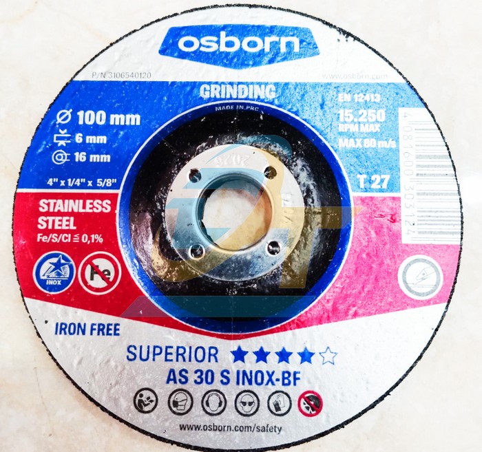Đ&aacute; m&agrave;i AS 30 S INOX-BF Osborn 100x6x16mm  OSBORN | Gi&aacute; rẻ nhất - C&ocirc;ng Ty TNHH Thương Mại Dịch Vụ Đạt T&acirc;m