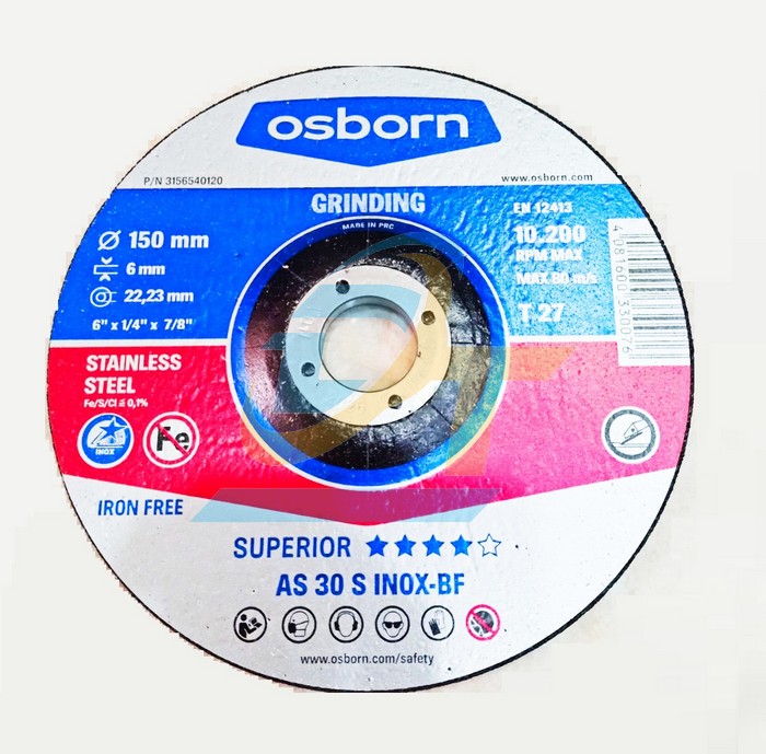 Đ&aacute; m&agrave;i AS 30 S INOX-BF Osborn 150x6x22.23mm  OSBORN | Gi&aacute; rẻ nhất - C&ocirc;ng Ty TNHH Thương Mại Dịch Vụ Đạt T&acirc;m