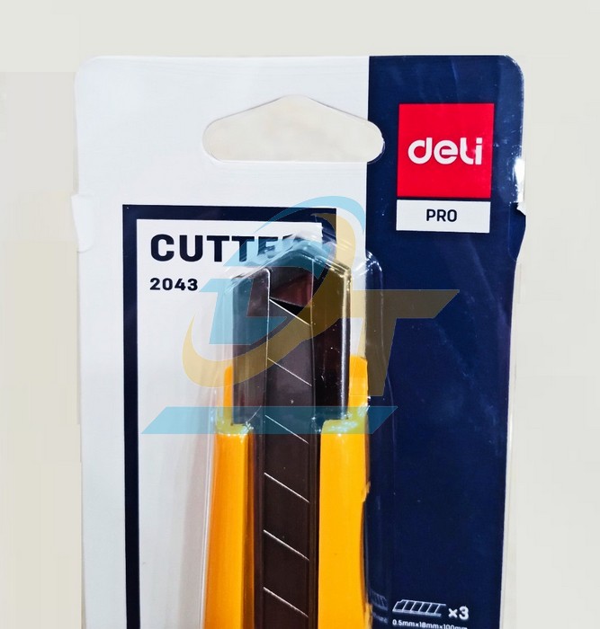 Dao rọc giấy lớn 18mm Deli 2043  DELI | Gi&aacute; rẻ nhất - C&ocirc;ng Ty TNHH Thương Mại Dịch Vụ Đạt T&acirc;m