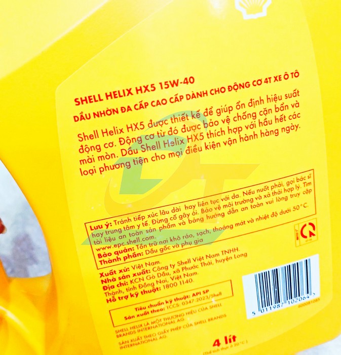 Dầu nhớt động cơ xăng Shell Helix HX5 15W-40 4L  Shell-Spirax | Gi&aacute; rẻ nhất - C&ocirc;ng Ty TNHH Thương Mại Dịch Vụ Đạt T&acirc;m