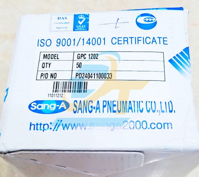 Đầu nối hơi thẳng ren ngo&agrave;i 13 ống 12 Sang-A GPC1202  SANG-A | Gi&aacute; rẻ nhất - C&ocirc;ng Ty TNHH Thương Mại Dịch Vụ Đạt T&acirc;m