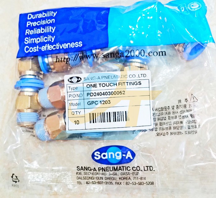 Đầu nối hơi thẳng ren ngo&agrave;i 17 ống 12 Sang-A GPC1203  SANG-A | Gi&aacute; rẻ nhất - C&ocirc;ng Ty TNHH Thương Mại Dịch Vụ Đạt T&acirc;m