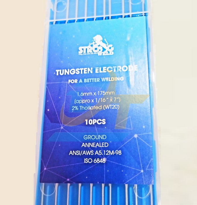 Điện cực h&agrave;n Tig (Sắt-inox) Tungsten Strong 1.6x175mm (Vỉ 10 c&acirc;y)  China | Gi&aacute; rẻ nhất - C&ocirc;ng Ty TNHH Thương Mại Dịch Vụ Đạt T&acirc;m