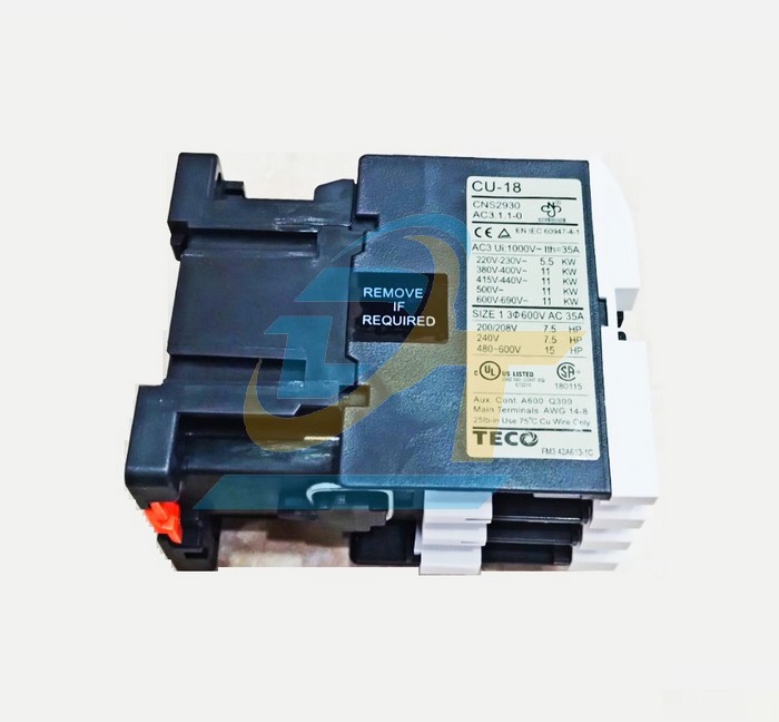 Khởi động từ 3P 18A 220V Teco CU-18  Teco | Gi&aacute; rẻ nhất - C&ocirc;ng Ty TNHH Thương Mại Dịch Vụ Đạt T&acirc;m