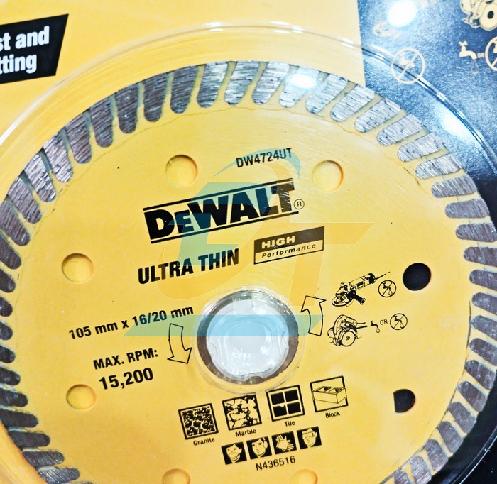 Lưỡi cắt kim cương 105x16/20mm Dewalt DW4724UT-B1  DEWALT | Gi&aacute; rẻ nhất - C&ocirc;ng Ty TNHH Thương Mại Dịch Vụ Đạt T&acirc;m