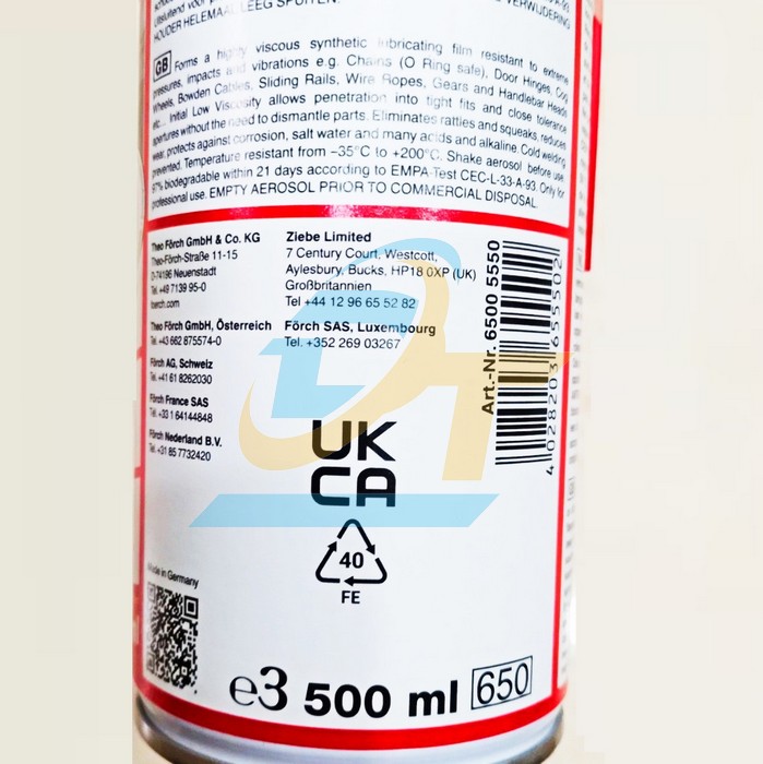 Chai xịt mỡ b&ograve; nước b&ocirc;i trơn chịu nhiệt 500ml Forch S401  FORCH | Gi&aacute; rẻ nhất - C&ocirc;ng Ty TNHH Thương Mại Dịch Vụ Đạt T&acirc;m