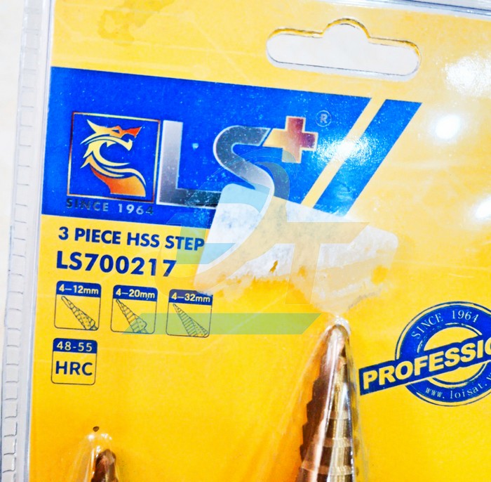 Bộ 3 mũi khoan th&aacute;p xoắn HSS phủ titanium chu&ocirc;i lục gi&aacute;c 4-32mm LS+ LS700217  LS+ | Gi&aacute; rẻ nhất - C&ocirc;ng Ty TNHH Thương Mại Dịch Vụ Đạt T&acirc;m