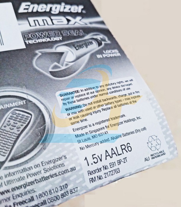 Pin AA 1.5v Alkaline Energizer E91 BP2  ENERGIZER | Gi&aacute; rẻ nhất - C&ocirc;ng Ty TNHH Thương Mại Dịch Vụ Đạt T&acirc;m