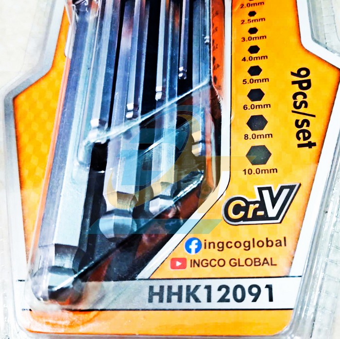 Bộ lục gi&aacute;c bi 9 chi tiết 1.5-10mm Ingco HHK12091  INGCO | Gi&aacute; rẻ nhất - C&ocirc;ng Ty TNHH Thương Mại Dịch Vụ Đạt T&acirc;m