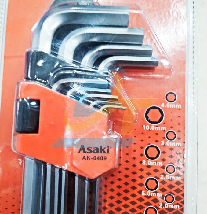 Bộ lục gi&aacute;c bi xi mờ 9 c&acirc;y 1.5-10mm Asaki AK-0409 AK-0409 Asaki | Gi&aacute; rẻ nhất - C&ocirc;ng Ty TNHH Thương Mại Dịch Vụ Đạt T&acirc;m