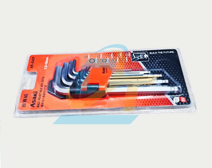 Bộ lục gi&aacute;c bi xi mờ 9 c&acirc;y 1.5-10mm Asaki AK-0409 AK-0409 Asaki | Gi&aacute; rẻ nhất - C&ocirc;ng Ty TNHH Thương Mại Dịch Vụ Đạt T&acirc;m