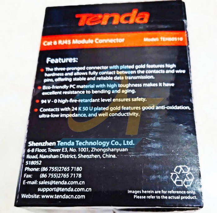 Đầu bấm mạng RJ45 UTP Cat6 Tenda TEH60510 (Bịch 100 c&aacute;i)  TENDA | Gi&aacute; rẻ nhất - C&ocirc;ng Ty TNHH Thương Mại Dịch Vụ Đạt T&acirc;m