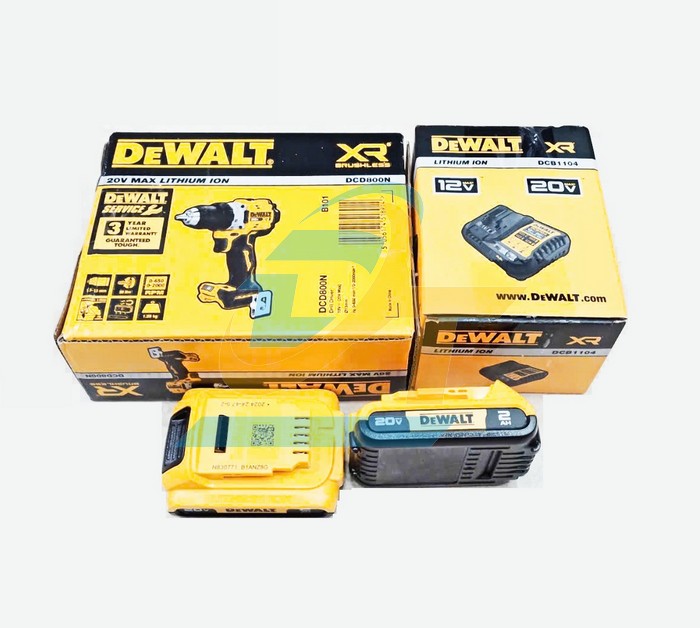 M&aacute;y khoan vặn v&iacute;t d&ugrave;ng pin 20V Dewalt DCD800D2 (K&egrave;m 2 pin 2Ah + 1 Sạc)  DEWALT | Gi&aacute; rẻ nhất - C&ocirc;ng Ty TNHH Thương Mại Dịch Vụ Đạt T&acirc;m
