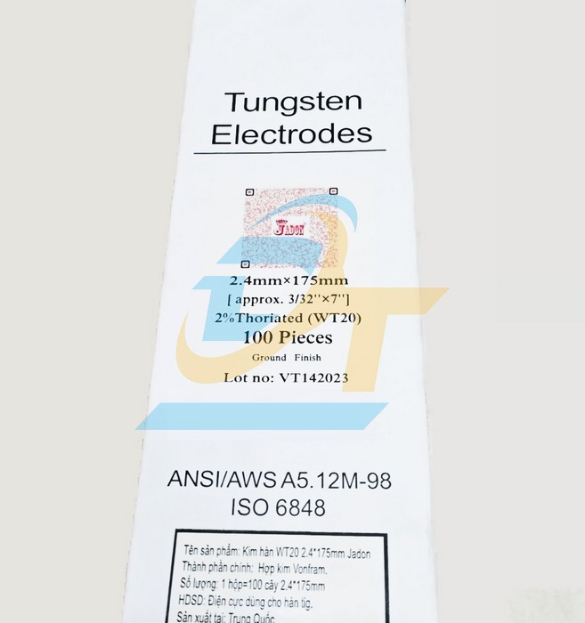 Điện cực h&agrave;n Tig (Sắt-inox) Tungsten Jadon 2.4x175mm  JADON | Gi&aacute; rẻ nhất - C&ocirc;ng Ty TNHH Thương Mại Dịch Vụ Đạt T&acirc;m