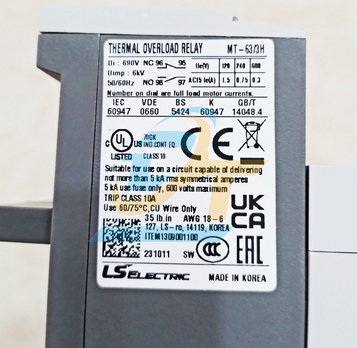 Relay nhiệt LS MT-63/3H 42A (34-50A)  LS | Gi&aacute; rẻ nhất - C&ocirc;ng Ty TNHH Thương Mại Dịch Vụ Đạt T&acirc;m